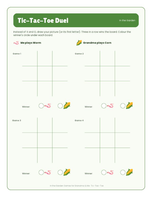 Tic-Tac-Toe Duel sample page